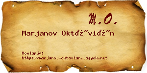 Marjanov Oktávián névjegykártya